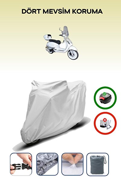 Breen Gray Rear Bag Compatible Arora Safari 50 Compatible Motorcycle Tarpauli...