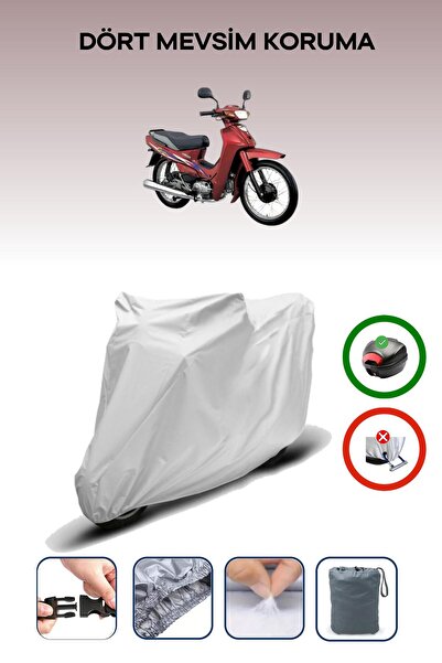 Breen Gray Rear Bag Compatible Yamaha Crypton Compatible Motorcycle Tarpaulin...