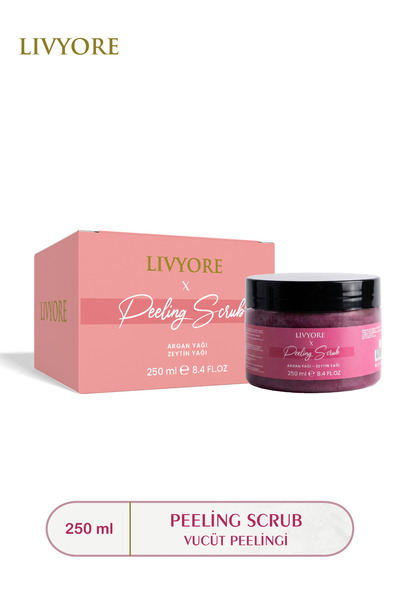 LİVYORE Argan & Zeytin Yağlı Peeling Scrub Vücut Peelingi 250 ml
