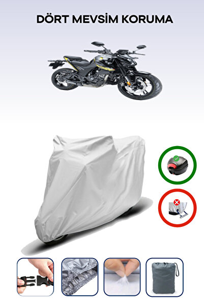 Breen Gray Rear Bag Compatible Rks Rz 125 Compatible Motorcycle Tarpaulin Motor Cover