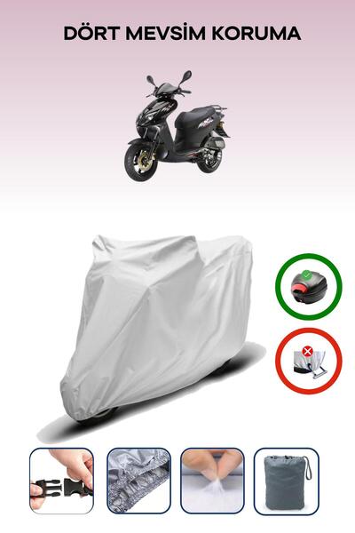 Breen Gray Rear Bag Compatible Keeway Arn 150 Compatible Motorcycle Tarpaulin...
