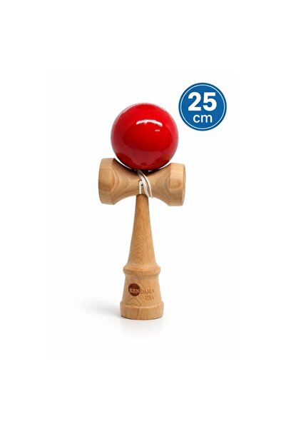 OEM Professional Wooden Kendama, 25 cm, Glossy Red Ball, Skill Toy for Kids a...