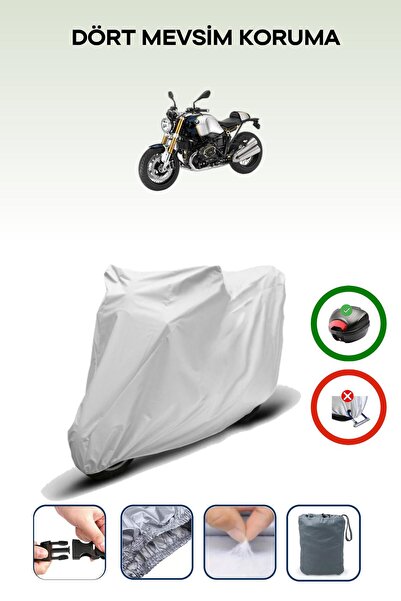 Breen Gray Rear Bag Compatible Bmw R Nine t Blue Planet Compatible Motorcycle...