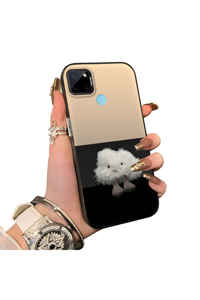 ucuc حافظة من السيليكون المتوافقة مع هاتف Realme C21Y/C25Y ذات حافة صلبة ومضا...