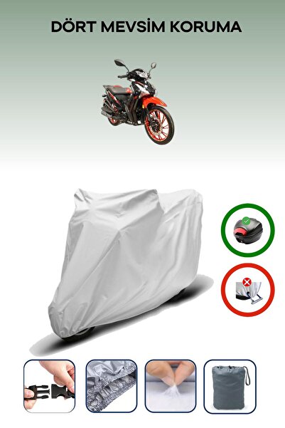 Breen Gray Rear Bag Compatible Arora Smart 50 X Compatible Motorcycle Tarpaul...