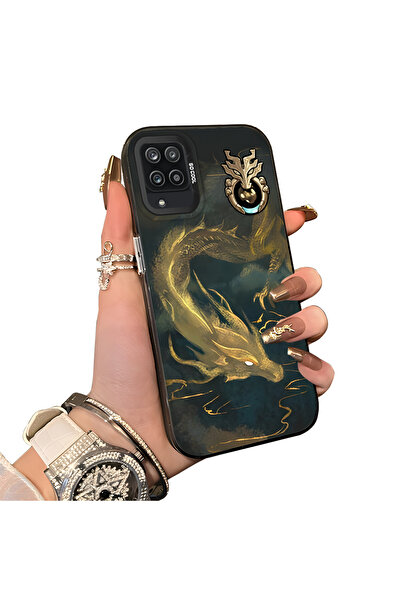 ucuc حافظة سيليكون متوافقة مع هاتف سامسونج جالاكسي A12/M12 ذات حافة صلبة ومضا...