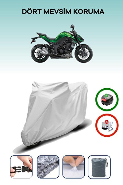 Breen Gray Rear Bag Compatible with Kawasaki Z 1000 Compatible Motorcycle Tar...
