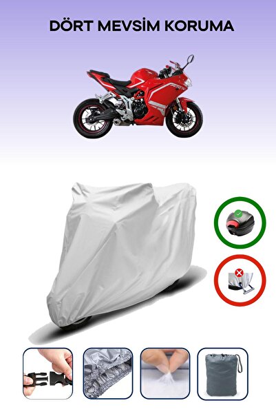 Breen Gray Rear Bag Compatible Rks Rnx Compatible Motorcycle Tarpaulin Motor Cover