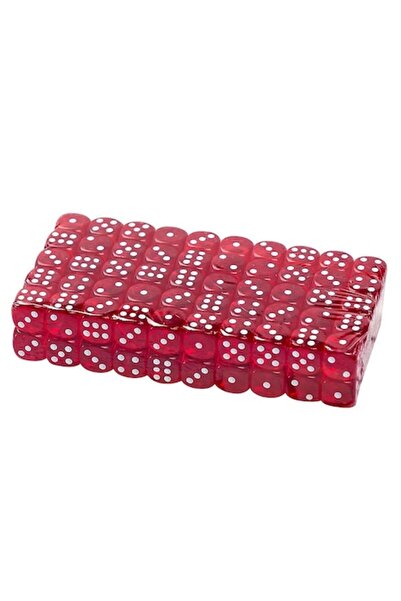 OEM Set of 100 Red Dice 14 mm Colored Acrylic Transparent