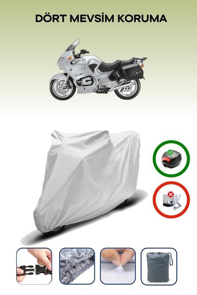 Breen حقيبة خلفية رمادية متوافقة مع غطاء محرك الدراجة النارية BMW R 1150 RT المتوافق مع الدراجات النارية