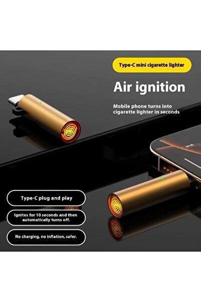 Choice ولاعة إلكترونية صغيرة محمولة من النوع C، موفرة للطاقة ومقاومة للرياح، مقاس A4، قطعة واحدة
