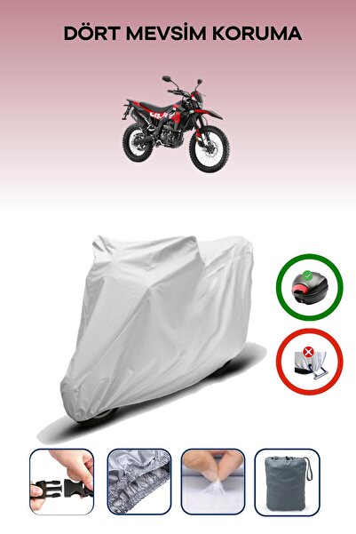 Breen Gray Rear Bag Compatible Aprilia Rx 125 Compatible Motorcycle Tarpaulin...