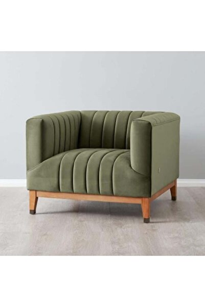 Levona Single Swedish Wood Chair with Velvet Fabric