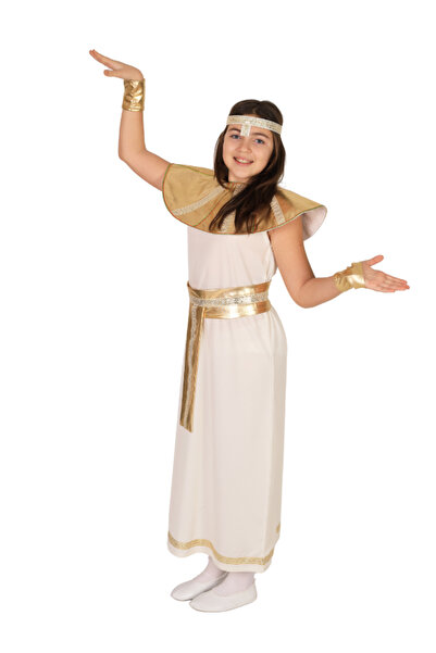 Erlina Mısırlı Çocuk Kostümü, Antik Mısır Kız Çocuk Kostümü, Çocuk Etkinlik K...