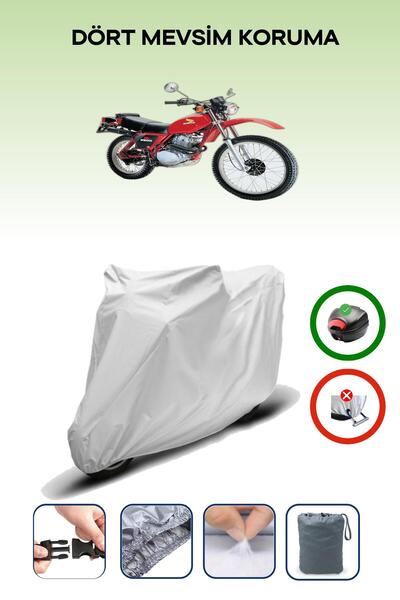 Breen Gray Rear Bag Compatible Honda XL 250 Compatible Motorcycle Tarpaulin M...