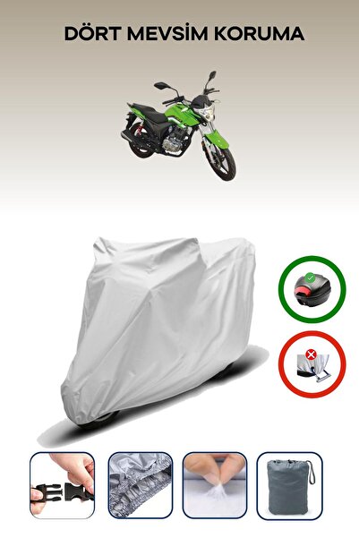 Breen حقيبة خلفية رمادية متوافقة مع غطاء محرك الدراجة النارية من نوع Kuba CR1