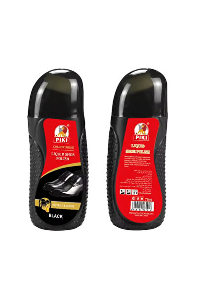 Piki ملمع أحذية سائل أسود لامع من كولور شاين - 75 مل