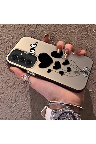 ucuc جراب هاتف سامسونج جالاكسي A16 من السيليكون المقاوم للصدمات بنمط بالون القلب