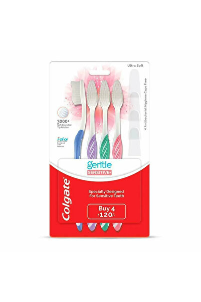Colgate فرشاة أسنان فائقة النعومة ولطيفة على البشرة الحساسة - 4 قطع