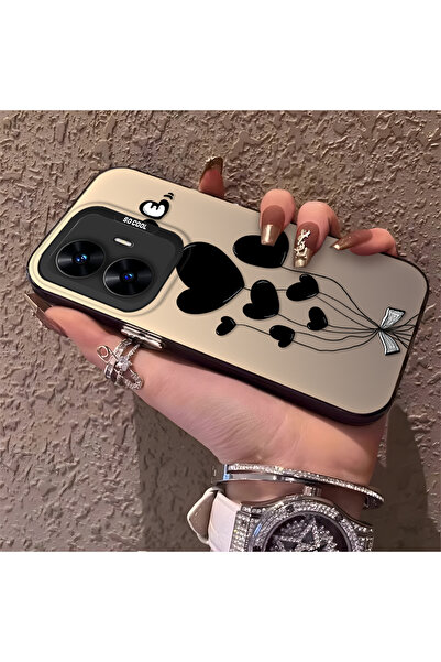 ucuc جراب هاتف من السيليكون المحمي بنمط بالون القلب المتوافق مع هاتف Realme C55