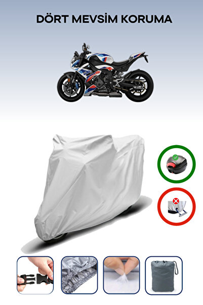 Breen Gray Rear Bag Compatible Bmw m 1000 R Compatible Motorcycle Tarpaulin M...