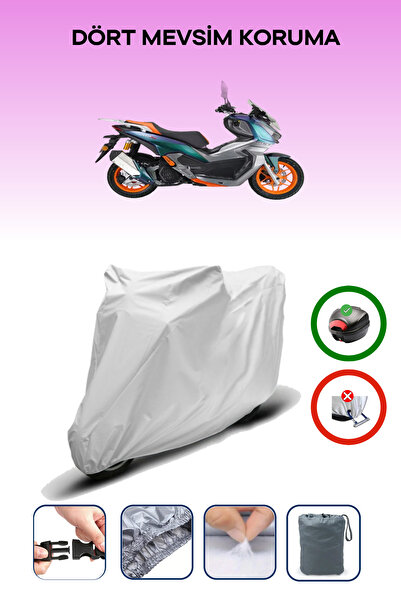 Breen Gray Rear Bag Compatible Arora Max-T Easy Compatible Motorcycle Tarpaul...