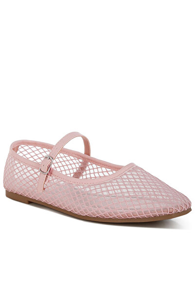 london Rag Women Mesh Mary Jane Flats in Pink