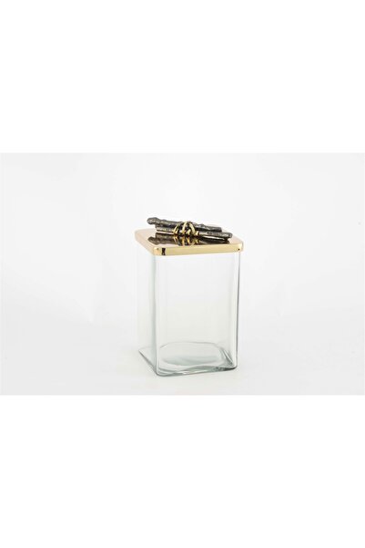 Mikasa Moor برطمان زجاجي بغطاء ذهبي 15x11 سم