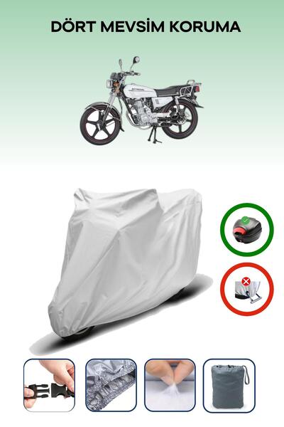 Breen حقيبة خلفية رمادية متوافقة مع غطاء محرك الدراجة النارية المتوافق مع Mondial 100 UAG