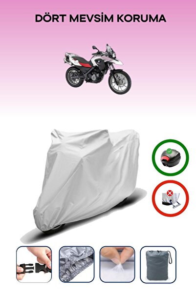 Breen Gray Rear Bag Compatible Bmw g 650 Gs Compatible Motorcycle Tarpaulin M...