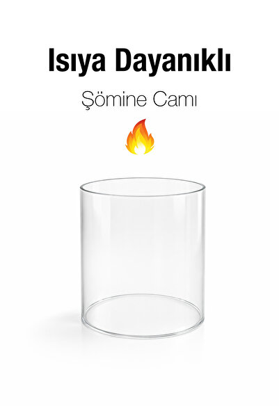 ZURİ DESİGN Biyoetanol Masaüstü Şömine Camı – Isıya Dayanıklı Koruyucu Cam | Luma & Terra Fire Uyumlu