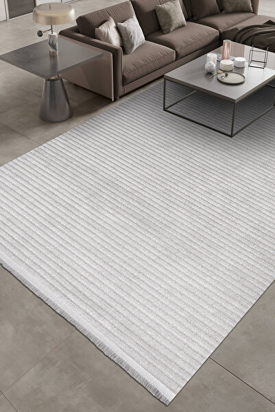 Halispecial Gri-Akrilik-TonaTon-Salon,Oturma Odası-Koridor Halı–Robot Süpürge...