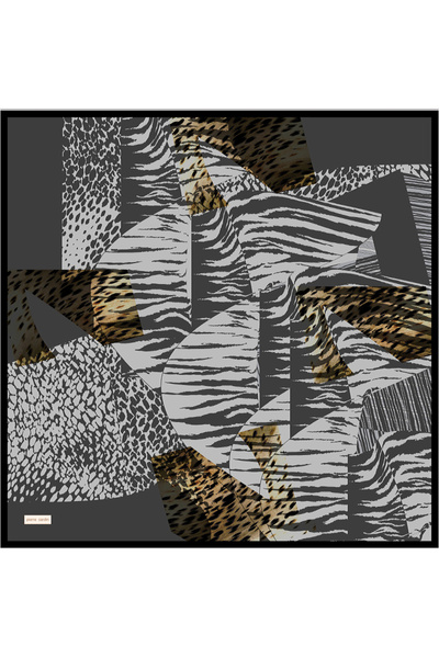 Pierre Cardin Anthracite 90X90 Silk Twill Scarf