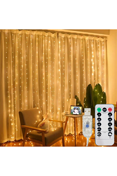 Choice ستارة إضاءة LED دافئة بأبعاد 3 أمتار × 1 متر، 100 مصباح LED، قابلة للت...