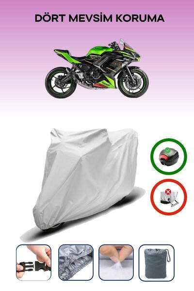 Breen حقيبة خلفية رمادية متوافقة مع غطاء محرك الدراجة النارية كاواساكي نينجا 650 المتوافق مع الدراجات النارية