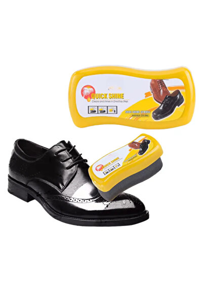 Quick إسفنجة تنظيف وتلميع الأحذية بخطوة واحدة سهلة - 12×5×6 سم