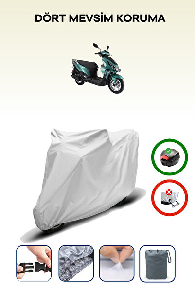 Breen Gray Rear Bag Compatible Arora Crv 125 Compatible Motorcycle Tarpaulin Motor Cover