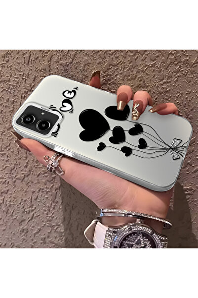 ucuc جراب هاتف سامسونج جالاكسي A06 متوافق مع نمط بالون القلب المصنوع من السيل...