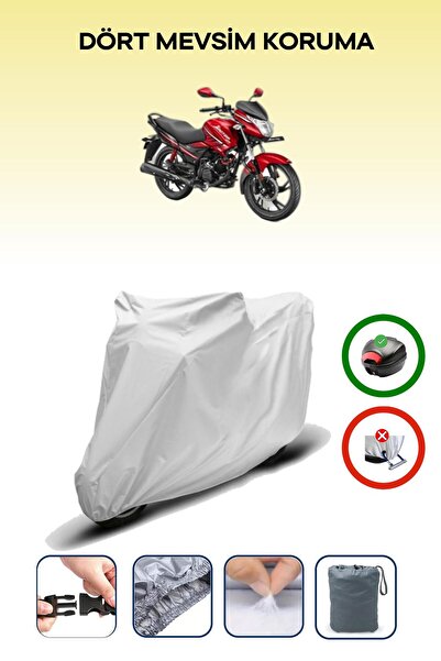 Breen Gray Rear Bag Compatible Hero Ignitor 125 Compatible Motorcycle Tarpaulin Motor Cover