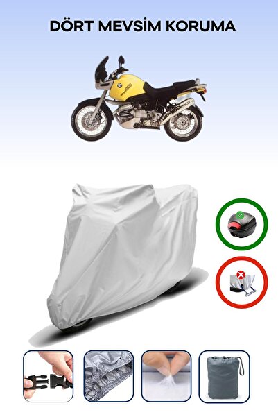 Breen حقيبة خلفية رمادية متوافقة مع غطاء محرك الدراجة النارية BMW R 1100 GS المتوافق مع الدراجات النارية