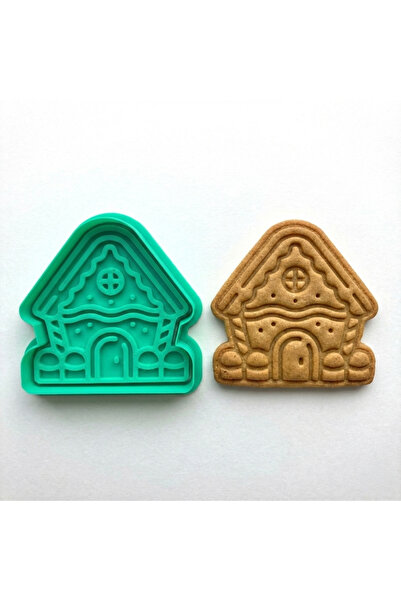 Craftelle Masalsı Gingerbread House Cookie Mold and Stamp Set |   Sugar Plasticine, Clay Sculpting