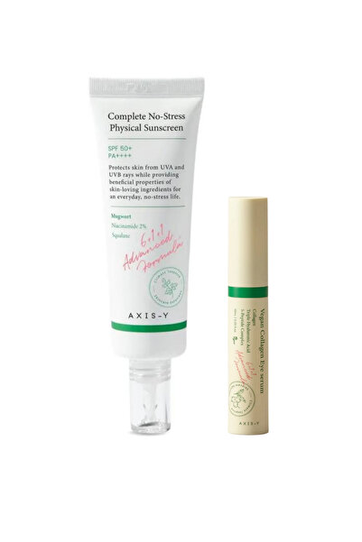 AXIS-Y Vegan Collagen Eye Serum 10 ml ve Complete No Stress Güneş Kremi SPF50+ 50ml 2li Set