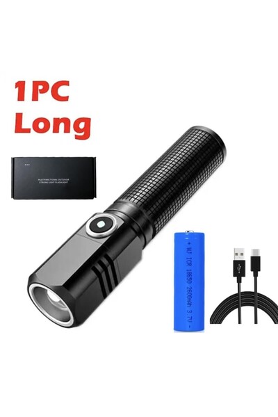 Choice مصباح يدوي صغير طويل الأمد ببطارية 18650 XHP50 LED USB C قابل لإعادة الشحن ببطارية 16340 18650 مصباح يدوي 1500 لتر