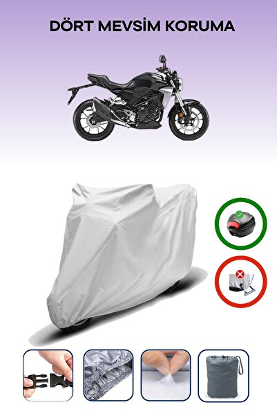 Breen Gray Tail Bag Compatible Honda Cb 250 R Compatible Motorcycle Tarpaulin...