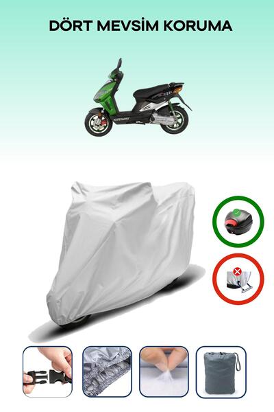 Breen Gray Rear Bag Compatible Keeway Matrix 150 Compatible Motorcycle Tarpau...