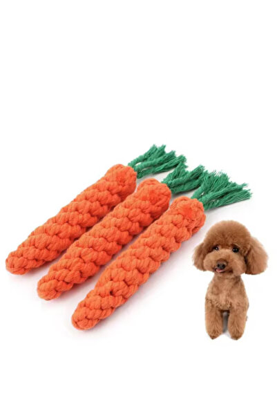 Choice 3PCS Carrot Shape Pet Knot Toy for Dog And Cat Cotton Rope Chew Toy Indoor Dog Toys Cat Toys Dog Acc