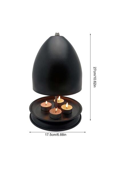 Choice موقد وفرن معدني مزدوج الطبقات لشمعة الشاي، مناسب للمساحات الكبيرة.