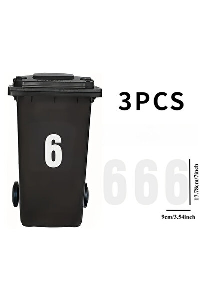 Choice 9x17.78 سم - 3 قطع LJSZ - ملصقات أرقام من 0 إلى 9، 3 قطع/ورقة، مقاومة ...