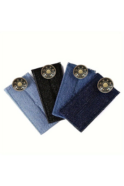 Choice 4 PCS 4pc Expand Button For Pants, Waist Extender For Jeans, Elastic Adjustment Waist Button, Belt E