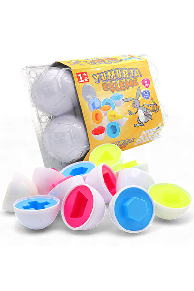 M&H 6'lı Yumurta Eşleme Oyunu - Eğitici Öğretici Oyuncak Geometrik Eşleme Çocuk Oyunu